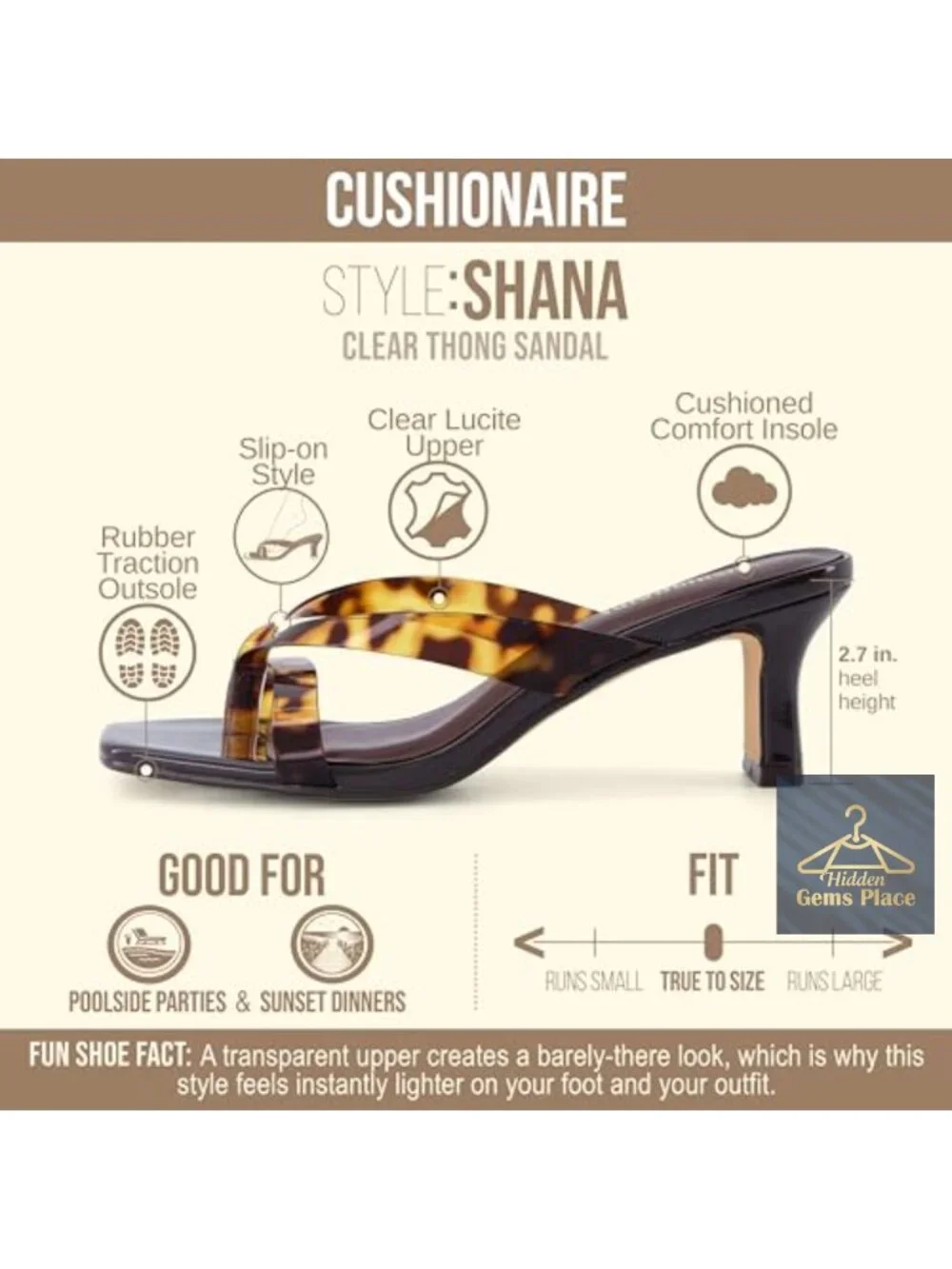 Clear Jelly Kitten Heel Sandals, Cushioned Footbed Slide